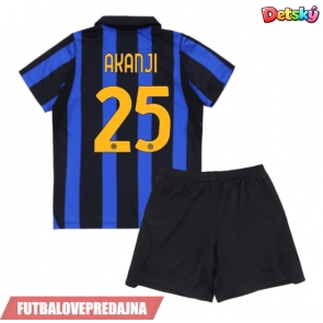 Lacne Dětský Futbalové dres Inter Milan Manuel Akanji #25 2026-27 Krátky Rukáv - Domáci (+ trenírky)